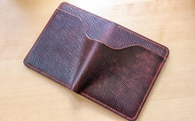 Load image into Gallery viewer, Exclusive Burgundy &quot;Metta Catharina&quot; Textured Shell Cordovan Travel Wallet
