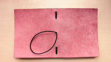 Load image into Gallery viewer, Your choice of style Handmade Tri/Bifold Travel Notebooks in Italian Pink Badalassi Carlo Vegetable Tanned Leather.
