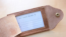 Load image into Gallery viewer, Gifts for the Traveler: Natural Metta Catharina Textured Shell Cordovan Passport Cover and Matching Luggage Tag
