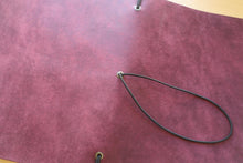 Load image into Gallery viewer, Your choice of style Handmade Tri/Bifold Travel Notebooks in Italian Burgundy Badalassi Carlo Vegetable Tanned Leather.
