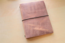 Load image into Gallery viewer, Handmade Vintage Leather Travel Notebooks: A5 Trifold/Bifold, Passport, and Field Notes Size
