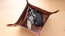 Load image into Gallery viewer, American harness leather catch all/valet tray set
