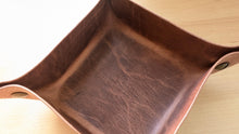 Load image into Gallery viewer, American harness leather catch all/valet tray set
