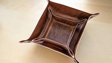 Load image into Gallery viewer, American harness leather catch all/valet tray set
