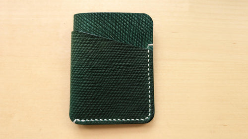 Emerald Green Metta Catharina Shell Cordovan 3 Pocket Wallet