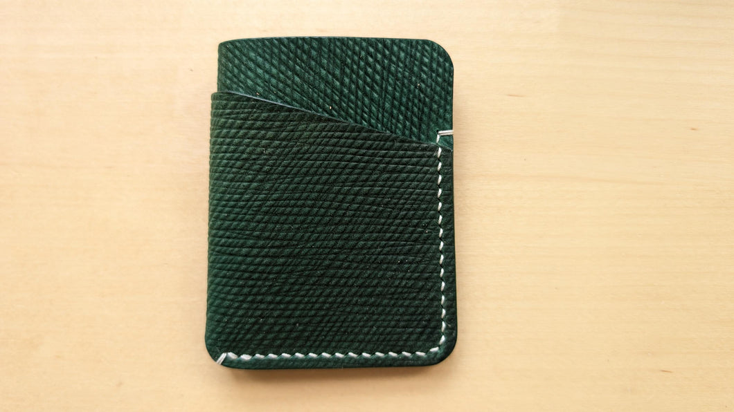 Emerald Green Metta Catharina Shell Cordovan 3 Pocket Wallet