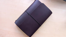 Load image into Gallery viewer, Handmade A5 Leather Travel Notebook in Violet Walpier Buttero
