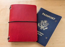 Load image into Gallery viewer, Red Buttero A5 Trifold and Bifold Pocket &amp; Passport Size Travel Journals
