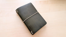 Load image into Gallery viewer, Olive Walpier Buttero Leather Travel Journal Covers, A5 Trifold, Pocket, Midori, and Passport Sizes
