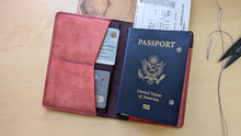Load image into Gallery viewer, Violet and Pink Badalassi Carlo Italian Leather Passport and Papers Cover
