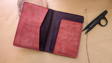 Load image into Gallery viewer, Violet and Pink Badalassi Carlo Italian Leather Passport and Papers Cover
