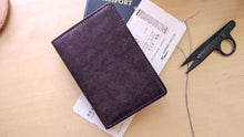 Load image into Gallery viewer, Violet and Pink Badalassi Carlo Italian Leather Passport and Papers Cover
