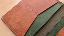 Load image into Gallery viewer, Handmade Green and Burt Orange Badalassi Carlo Italian Leather Passport and Papers Cover
