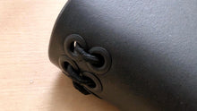 Load image into Gallery viewer, Handmade A5 Trifold/Bifold Leather Notebooks: All Black Edition in Badalassi Carlo Minerva
