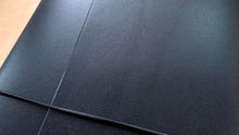 Load image into Gallery viewer, Handmade A5 Trifold/Bifold Leather Notebooks: All Black Edition in Badalassi Carlo Minerva
