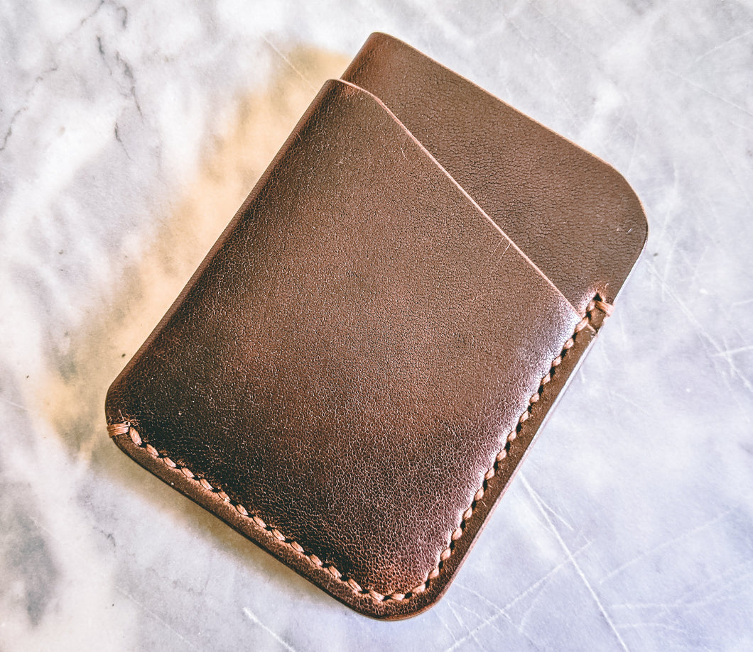 Horween Dublin Nut Brown 3 Pocket Slim Wallet
